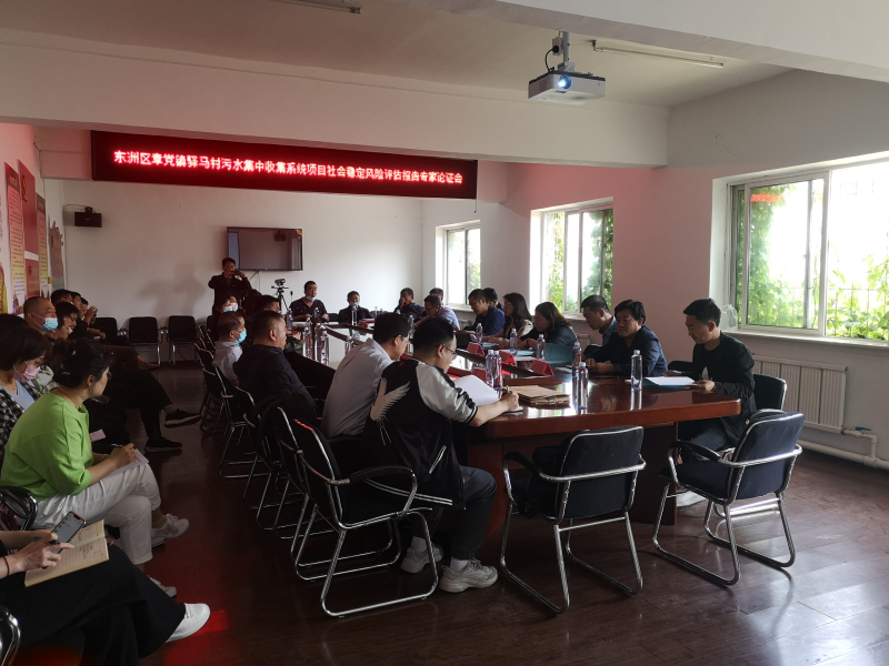东洲区举办的社会稳定风险评估报告专家论证会现场