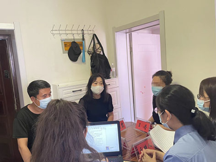太平区检察院在赵某某家召开听证会现场